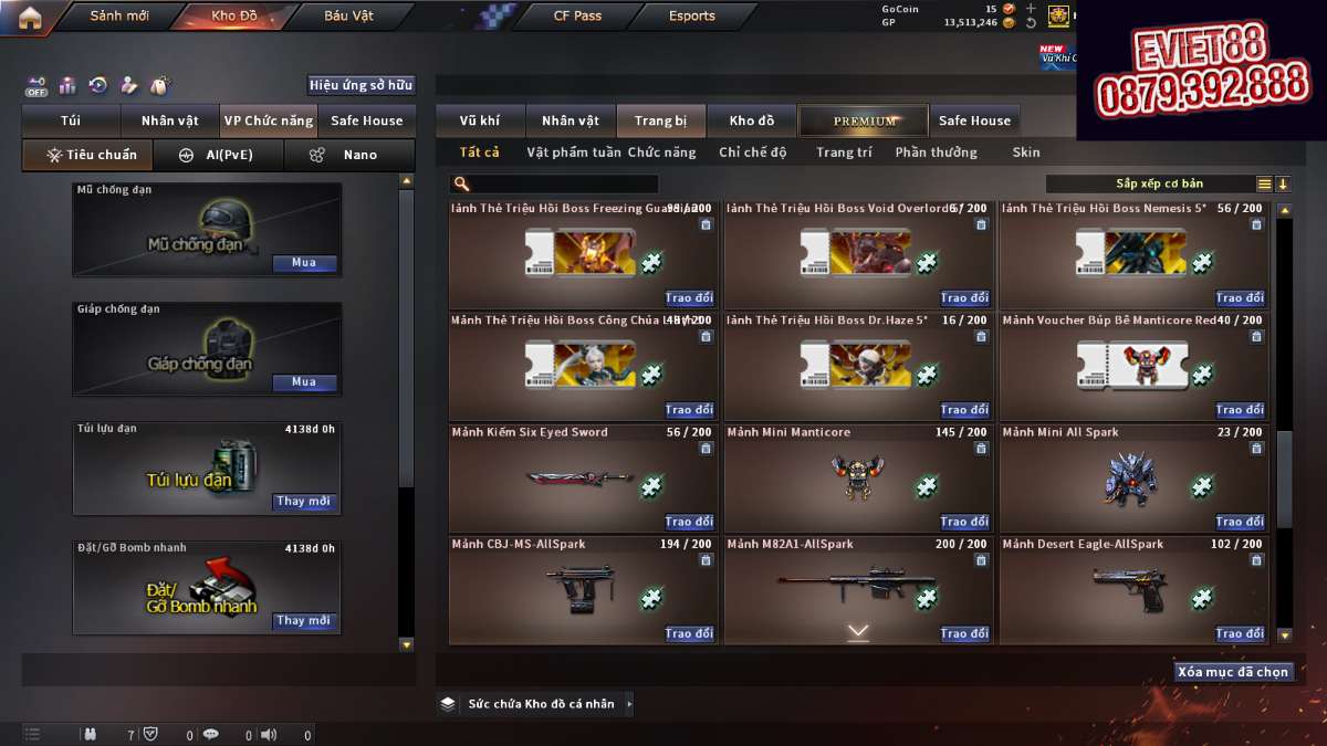 shop acc cf uy tin gia re